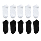 AzyShopy 10 paires de chaussettes respirantes en cotton Blanc-Noir / 37-44