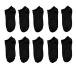 AzyShopy 10 paires de chaussettes respirantes en cotton Noir / 37-44