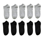 AzyShopy 10 paires de chaussettes respirantes en cotton Noir-Gris / 37-44