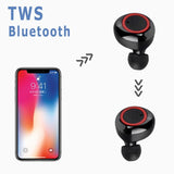 AzyShopy Écouteurs sans fil Bluetooth Y50 ultra-légers compatibles Apple et Android