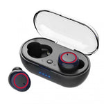 AzyShopy Écouteurs sans fil Bluetooth Y50 ultra-légers compatibles Apple et Android Rouge Noir / China