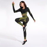 AzyShopy Ensemble de Fitness Yoga Fashion Design - Veste & Legging